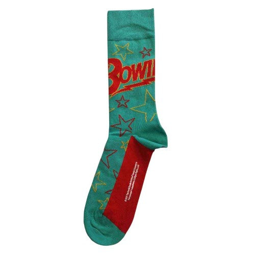 Front - David Bowie Unisex Adult Outline Stars Ankle Socks