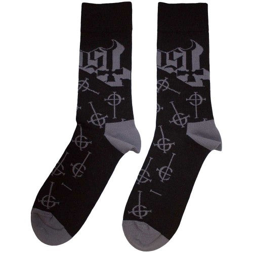 Front - Ghost Unisex Adult Repeat Logo Ankle Socks