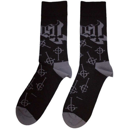 Front - Ghost Unisex Adult Repeat Logo Ankle Socks