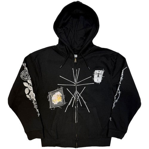 Front - Bring Me The Horizon Unisex Adult Nailed Symbol Back Print Full Zip Hoodie