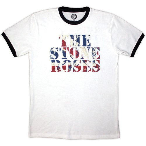 Front - The Stone Roses Unisex Adult Tour 2013 Ringer Back Print T-Shirt