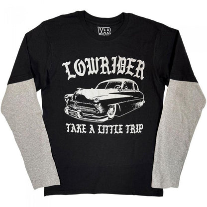 Front - War Unisex Adult Low Rider Layered Long-Sleeved T-Shirt
