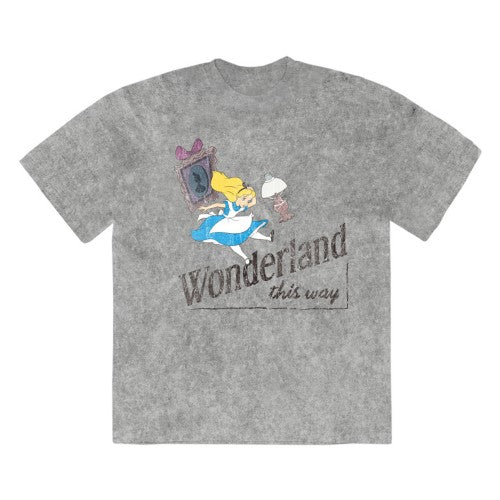 Front - Alice In Wonderland Unisex Adult Wonderland This Way T-Shirt
