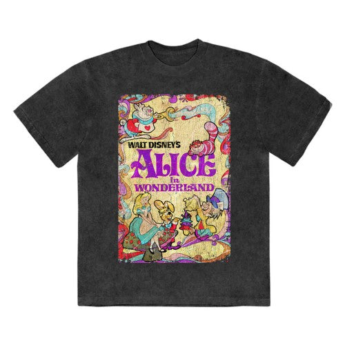 Front - Alice In Wonderland Unisex Adult Psych Poster T-Shirt