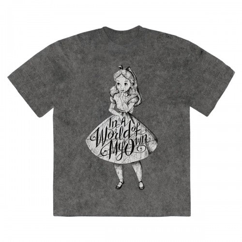 Front - Alice In Wonderland Unisex Adult In A World Of My Own T-Shirt