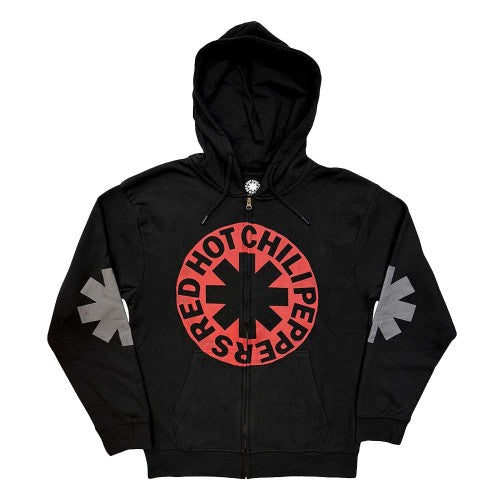 Front - Red Hot Chili Peppers Unisex Adult Circle Asterisk Full Zip Hoodie