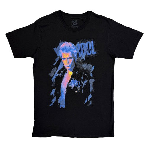 Front - Billy Idol Unisex Adult Profile T-Shirt