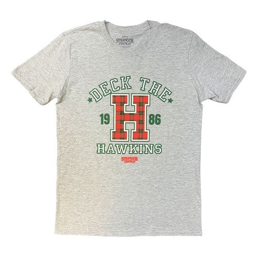 Front - Stranger Things Unisex Adult Deck The Hawkins T-Shirt
