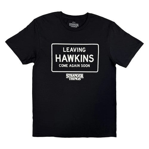 Front - Stranger Things Unisex Adult Leaving Hawkins T-Shirt