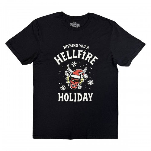 Front - Stranger Things Unisex Adult Wishing You A Hell Fire T-Shirt