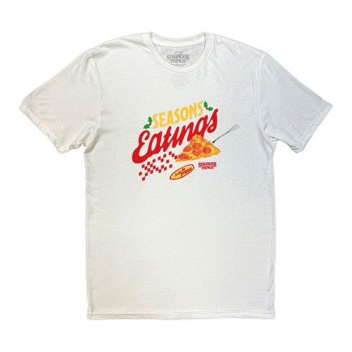 Front - Stranger Things Unisex Adult Season Of Eating Pizza T-Shirt
