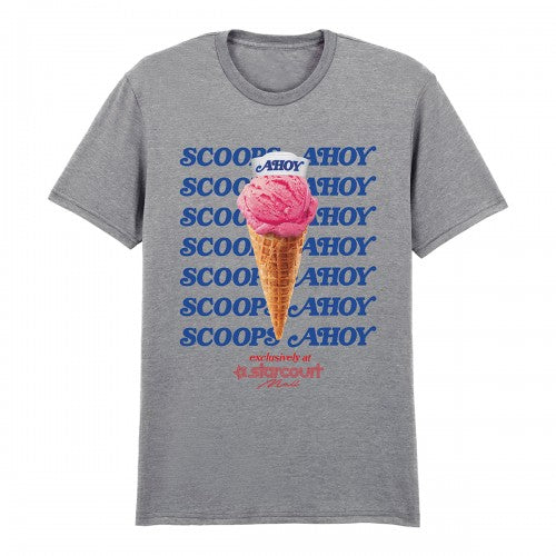 Front - Stranger Things Unisex Adult Scoops Ahoy Ice Cream T-Shirt
