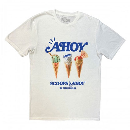 Front - Stranger Things Unisex Adult Scoop Ahoy T-Shirt