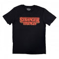 Front - Stranger Things Unisex Adult Christmas Lights Logo T-Shirt