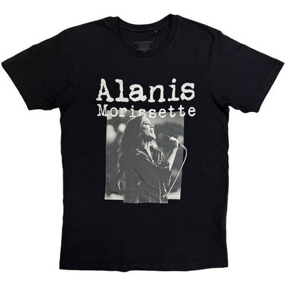 Front - Alanis Morissette Unisex Adult Singing Photo T-Shirt