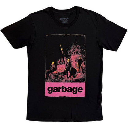 Front - Garbage Unisex Adult Neon Band T-Shirt
