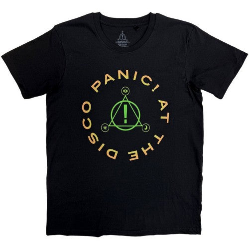 Front - Panic! At The Disco Unisex Adult Triangle Circle T-Shirt