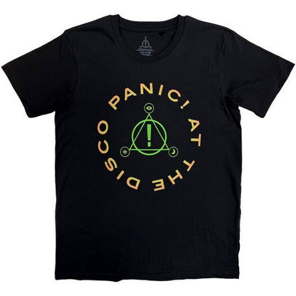 Front - Panic! At The Disco Unisex Adult Triangle Circle T-Shirt