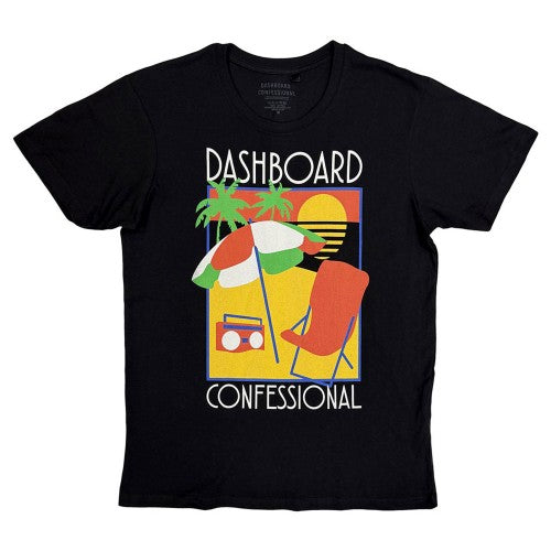 Front - Dashboard Confessional Unisex Adult Vacation Tour T-Shirt