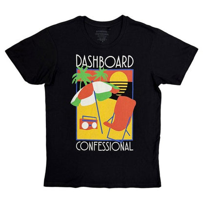 Front - Dashboard Confessional Unisex Adult Vacation Tour T-Shirt