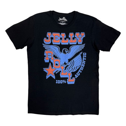 Front - Jelly Roll Unisex Adult Eagle Flag T-Shirt