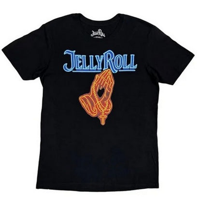 Front - Jelly Roll Unisex Adult Skull Rose T-Shirt