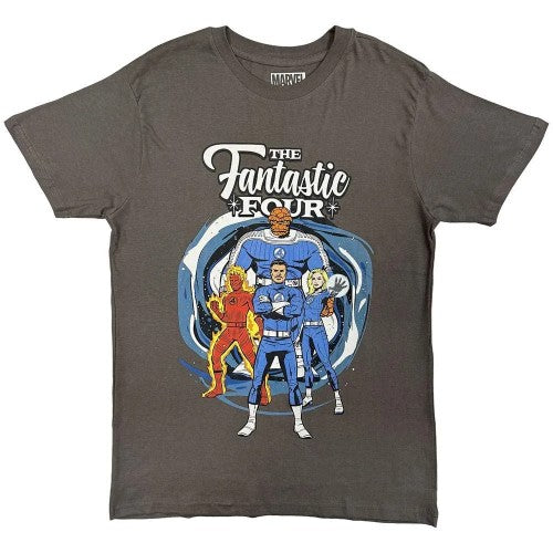 Front - The Fantastic Four Unisex Adult Portrait T-Shirt