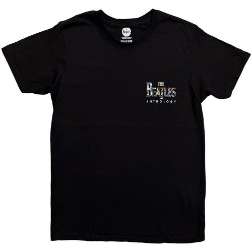 Front - The Beatles Unisex Adult Collage Logo T-Shirt