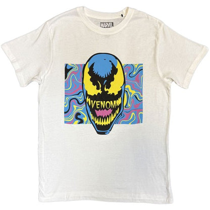 Front - Marvel Comics Unisex Adult Psych Head Venom T-Shirt