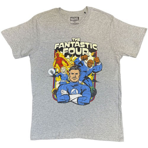 Front - Fantastic Four Unisex Adult Montage T-Shirt