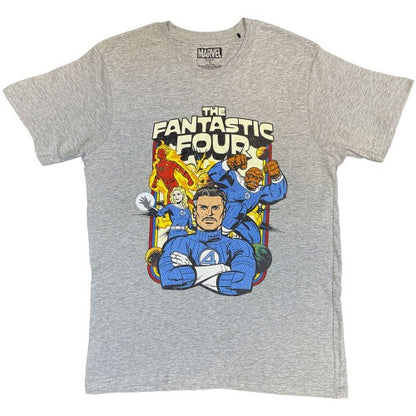 Front - Fantastic Four Unisex Adult Montage T-Shirt