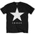 Front - David Bowie Unisex Adult Blackstar T-Shirt