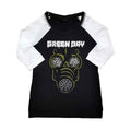 Front - Green Day Womens/Ladies Green Mask Raglan T-Shirt