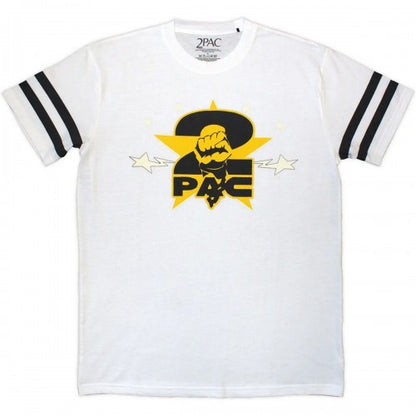 Front - Tupac Shakur Unisex Adult Stars Logo T-Shirt