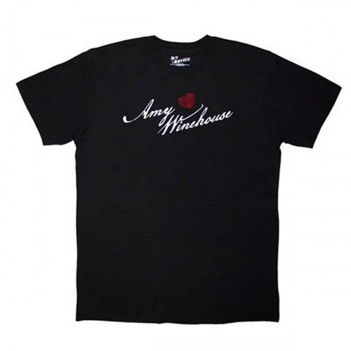 Front - Amy Winehouse Unisex Adult Back To Black Embellished T-Shirt