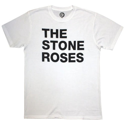 Front - The Stone Roses Unisex Adult Left Justified Jumbo Text T-Shirt