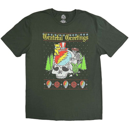 Front - Grateful Dead Unisex Adult Grateful Greetings T-Shirt