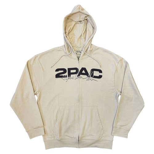 Front - Tupac Shakur Unisex Adult Portrait Logo Full Zip Hoodie