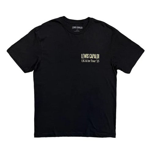 Front - Lewis Capaldi Unisex Adult Flowers UK Tour ´25 T-Shirt