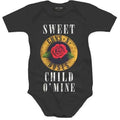 Black - Front - Guns N Roses Baby Child O´ Mine Rose Babygrow