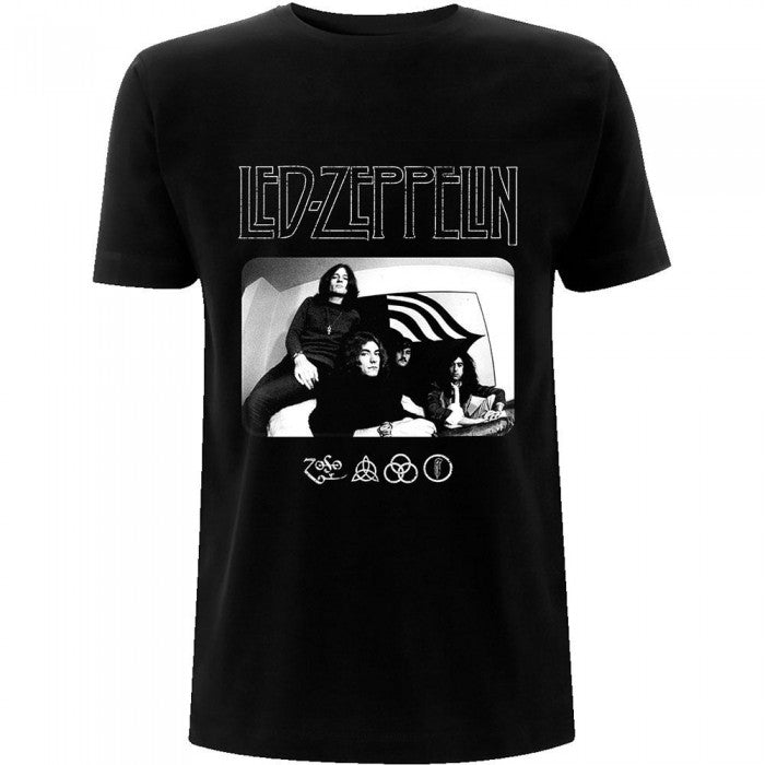 Front - Led Zeppelin Unisex Adult Photo Icon Logo T-Shirt