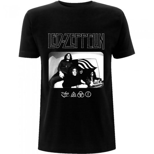 Front - Led Zeppelin Unisex Adult Photo Icon Logo T-Shirt