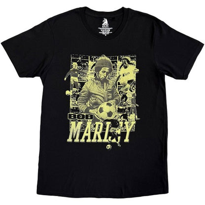 Front - Bob Marley Unisex Adult Football Collage T-Shirt