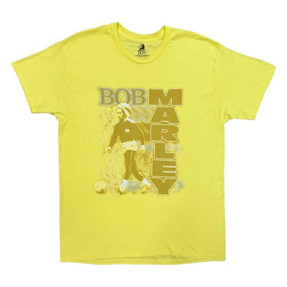 Front - Bob Marley Unisex Adult Football T-Shirt
