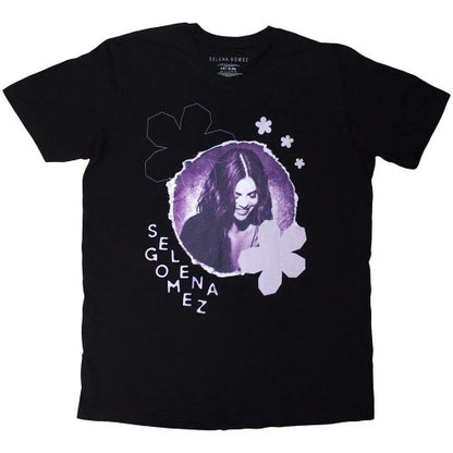 Front - Selena Gomez Unisex Adult Floral T-Shirt