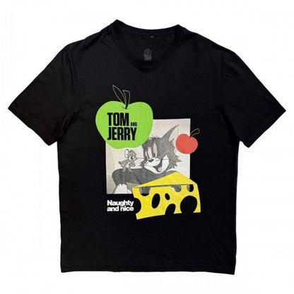 Front - Tom & Jerry Unisex Adult Naughty & Nice T-Shirt