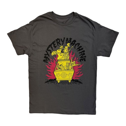 Front - Scooby Doo Unisex Adult Mystery Machine Flames T-Shirt