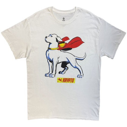 Front - DC Comics Unisex Adult Superman Krypto Cape T-Shirt