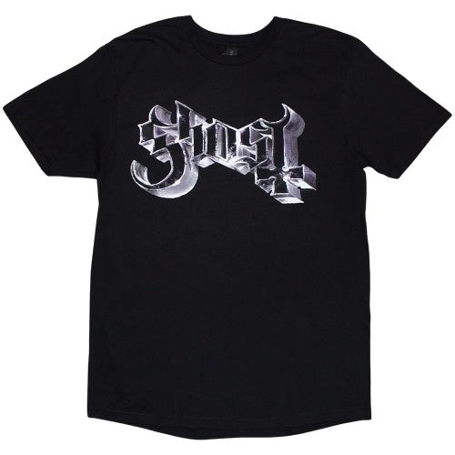 Front - Ghost Unisex Adult Grucifix Metal Logo Back Print T-Shirt