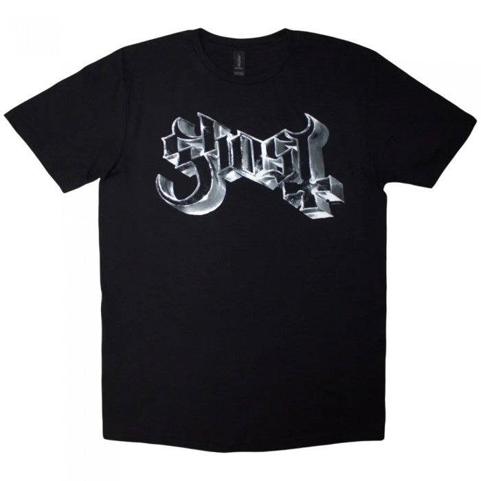 Front - Ghost Unisex Adult Chrome Logo T-Shirt